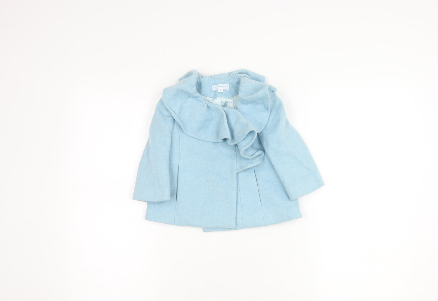 Nicholas & Bears Wool Blue Toddler Coat, 18 Months