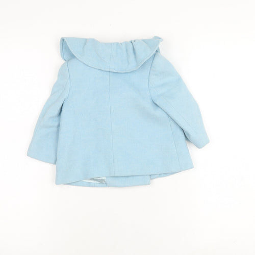 Nicholas & Bears Wool Blue Toddler Coat, 18 Months