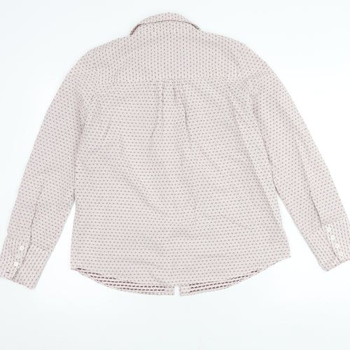 Brora Women's Pink Button-Up Shirt - Size 10