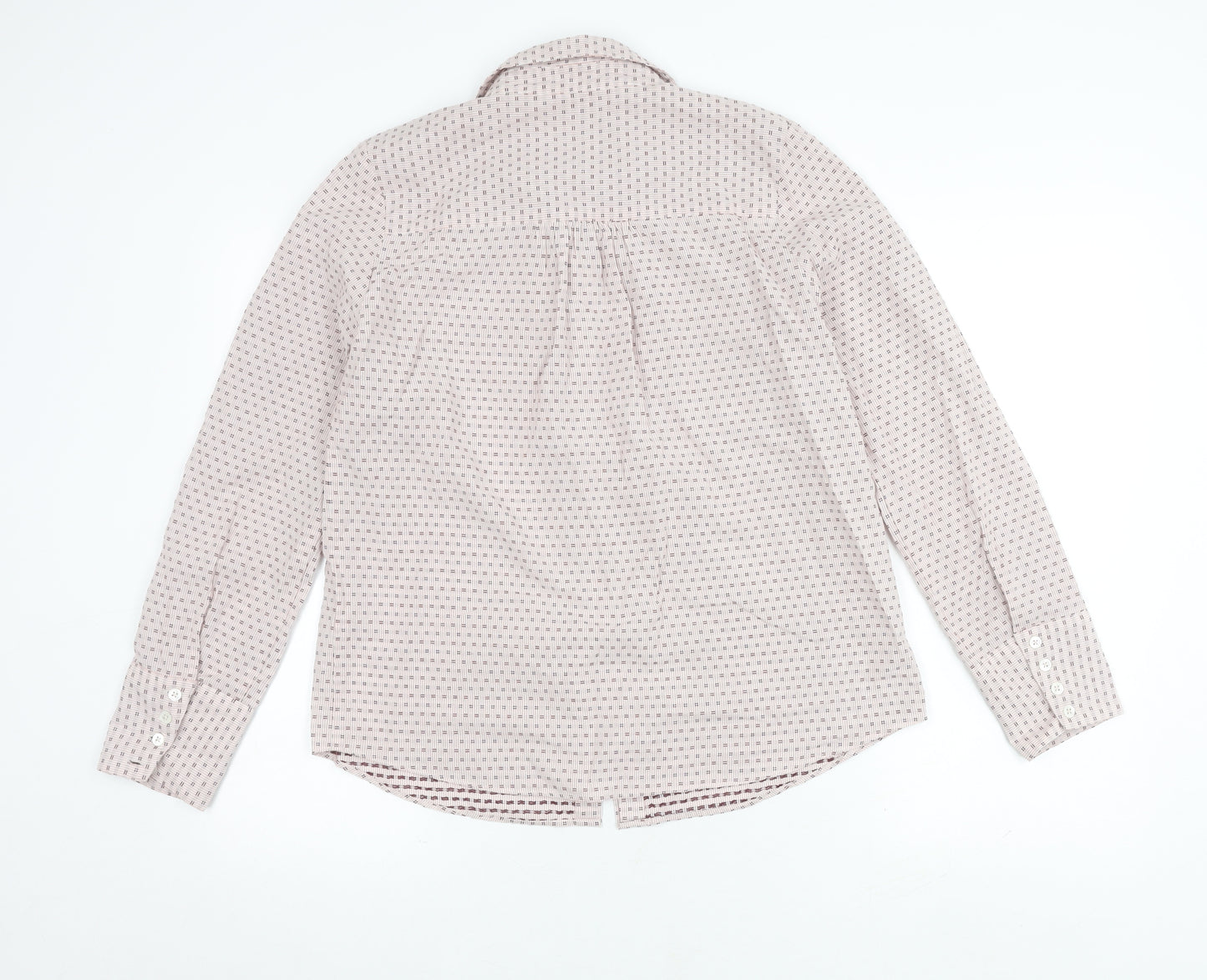 Brora Women's Pink Button-Up Shirt - Size 10