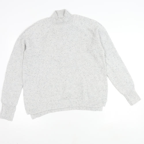 Artisan NY Women's Grey Mock Neck Jumper, Size L
