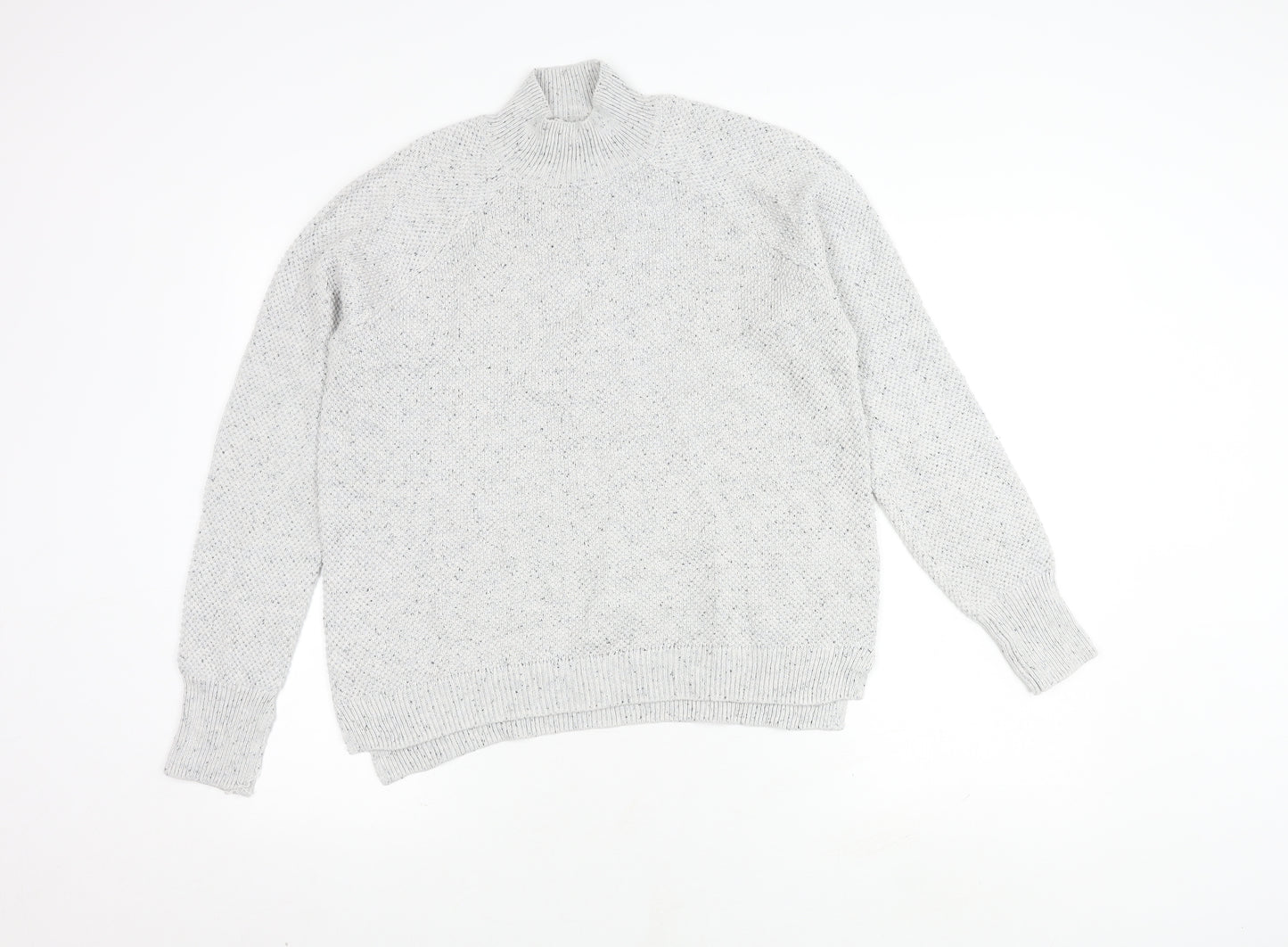 Artisan NY Women's Grey Mock Neck Jumper, Size L