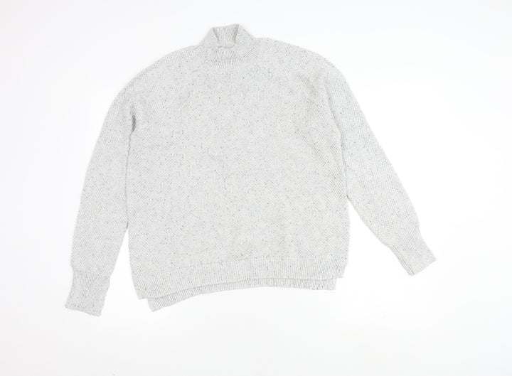 Artisan NY Women's Grey Mock Neck Jumper, Size L