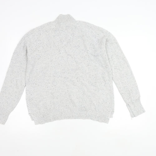 Artisan NY Women's Grey Mock Neck Jumper, Size L