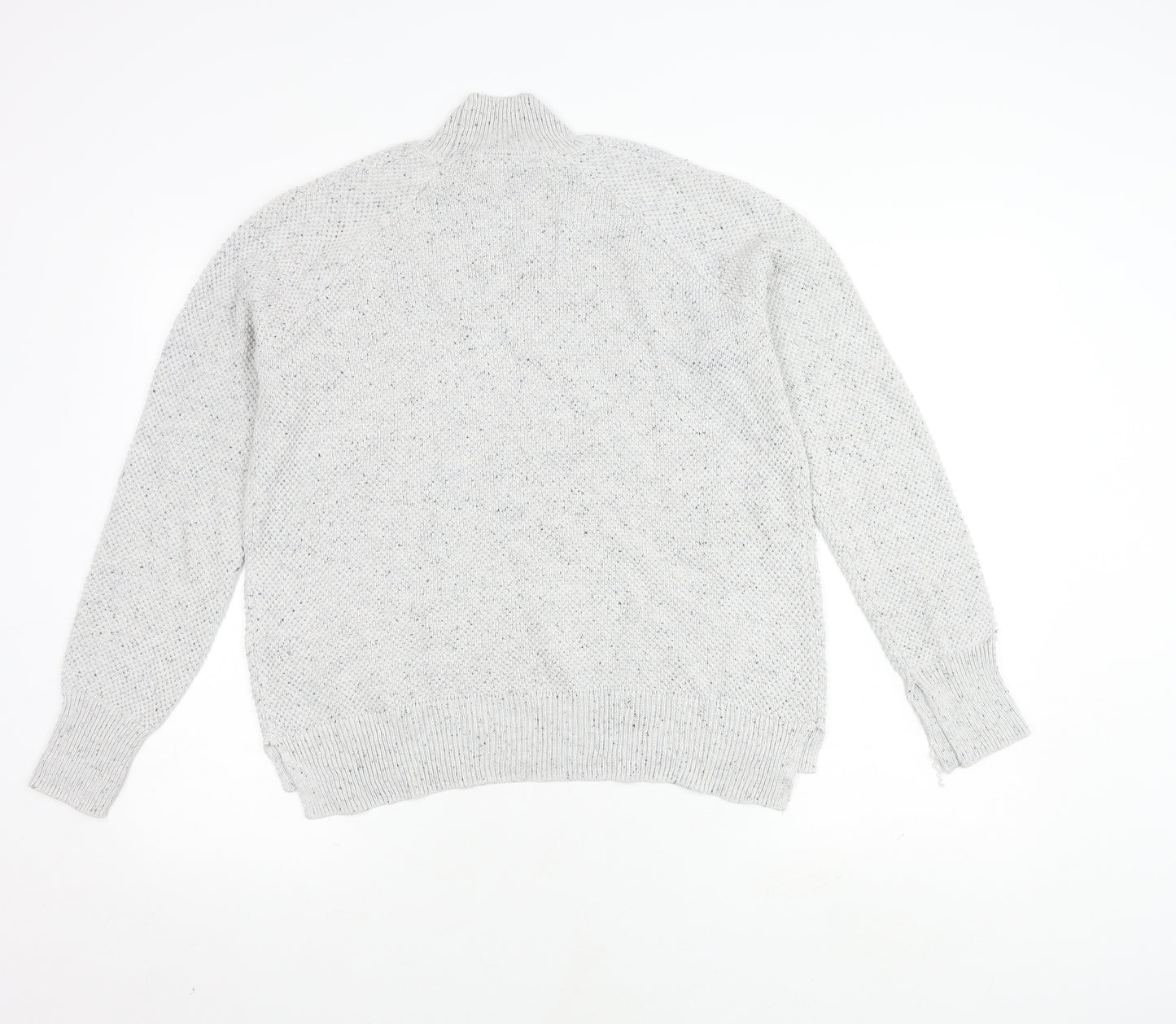 Artisan NY Women's Grey Mock Neck Jumper, Size L