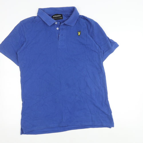 Lyle & Scott Men's Blue Polo Shirt, Short Sleeve, Logo