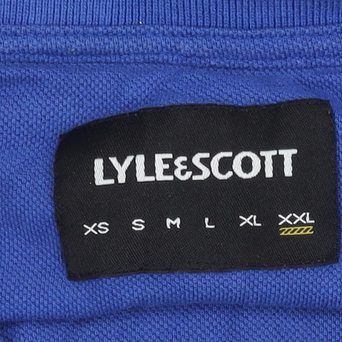 Lyle & Scott Men's Blue Polo Shirt, Short Sleeve, Logo