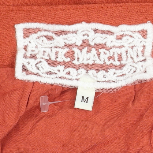 Pink Martini Women's Orange Rayon Skirt, Size M