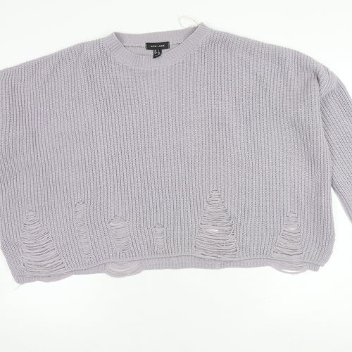 New Look Women’s Grey Knit XS Pullover Jumper