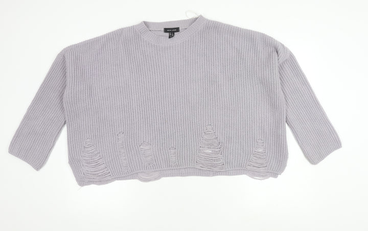 New Look Women’s Grey Knit XS Pullover Jumper