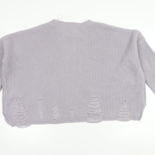 New Look Women’s Grey Knit XS Pullover Jumper
