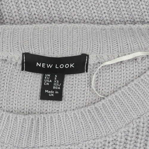 New Look Women’s Grey Knit XS Pullover Jumper