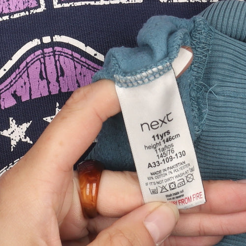 Next Girls Blue Graphic Sweatshirt, 11 Years