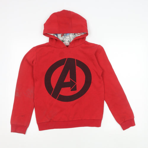 Marvel Avengers Boys Hoodie Red Pullover 13 Years Graphic