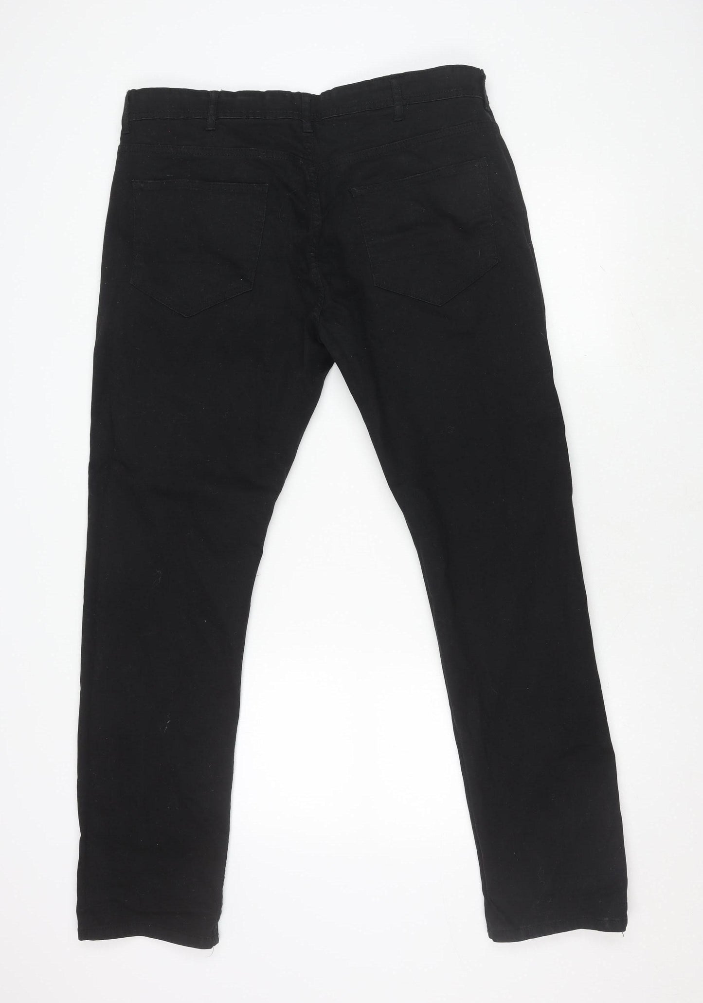 Denim Co. Men's Black Straight Jeans, 38W 32L