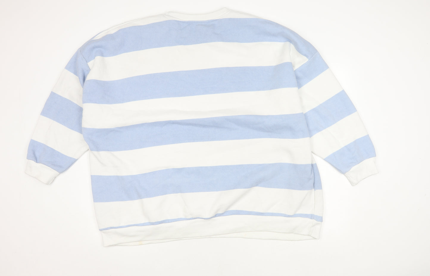 Yours Women's Blue Striped Pullover Sweatshirt 26-28