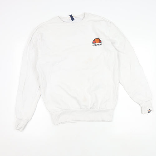 Ellesse Men's White S Pullover Sweatshirt