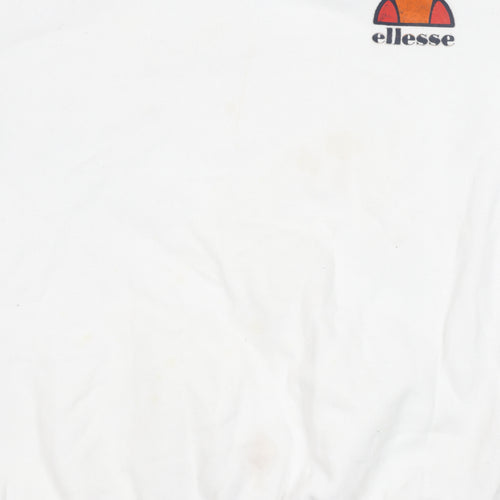 Ellesse Men's White S Pullover Sweatshirt