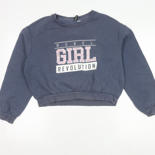 DIVIDED Women’s Blue Pullover Sweatshirt, Size 12