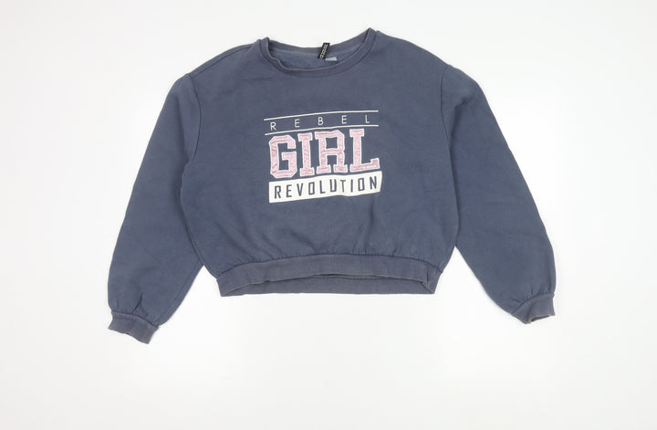 DIVIDED Women’s Blue Pullover Sweatshirt, Size 12