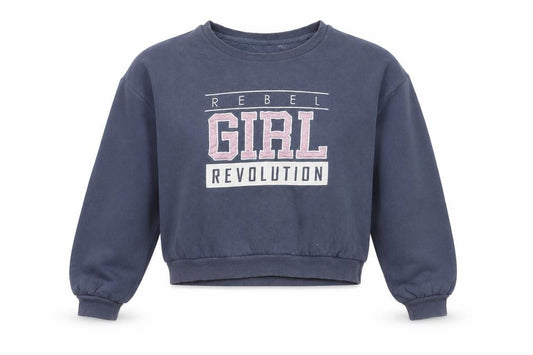 Front view of DIVIDED Women’s Blue Pullover Sweatshirt, size UK 12