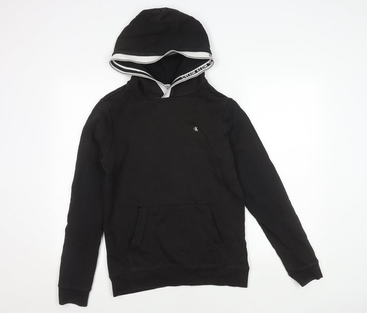 Calvin Klein Girls Black Pullover Hoodie Size 16