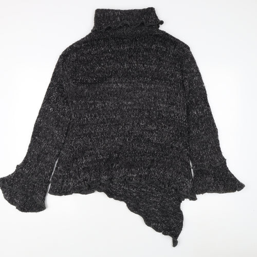 QED London Grey Roll Neck Pullover Women's M Jumper