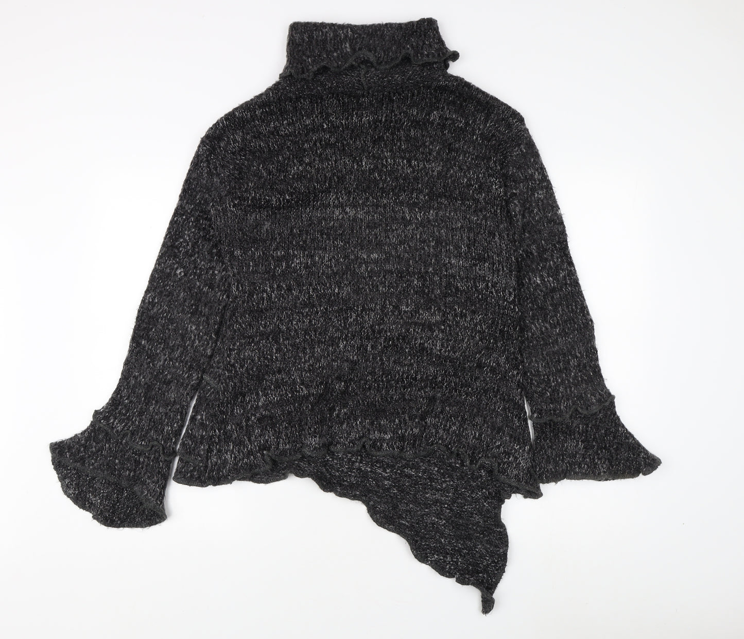 QED London Grey Roll Neck Pullover Women's M Jumper