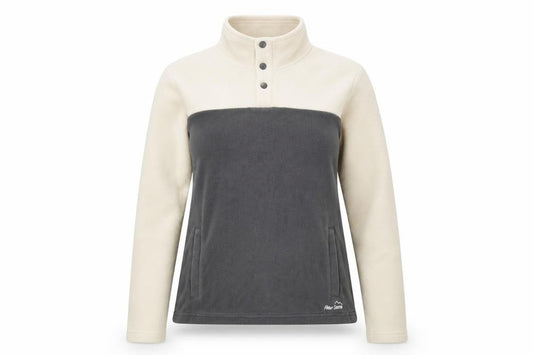 Front view of Peter Storm Women's Ivory Grey Fleece Sweatshirt -, size 12