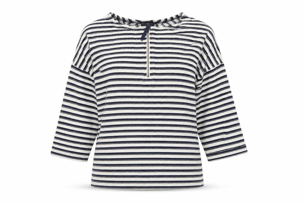 Front view of Joules Women's Striped Knit Blouse UK 6