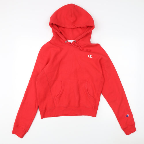 Champion Women's Red Pullover Hoodie - Small