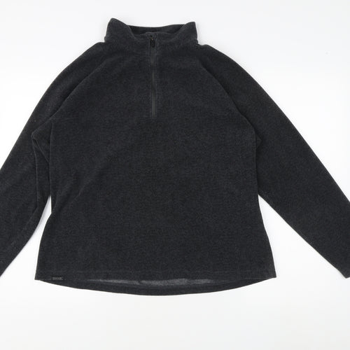 Regatta Unisex Black Fleece Pullover Sweatshirt Size 16