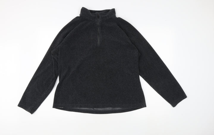 Regatta Unisex Black Fleece Pullover Sweatshirt Size 16