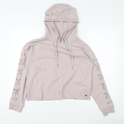 DKNY Women's Pink Pullover Hoodie, S, Casual, Logo Detail