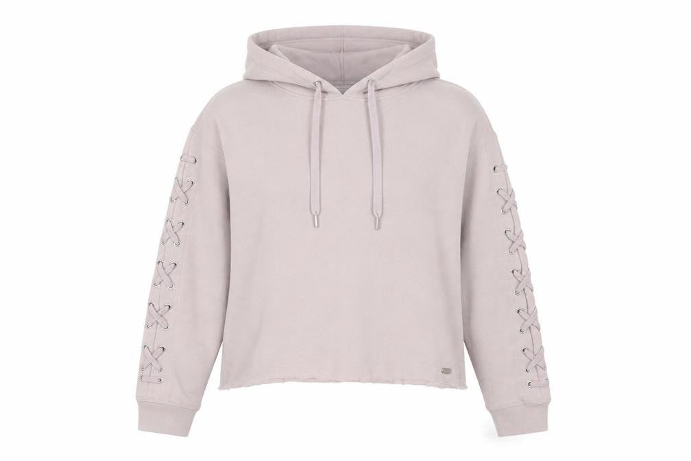 DKNY Women's Pink Pullover Hoodie, S, Casual, Logo Detail