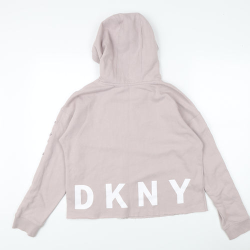 DKNY Women's Pink Pullover Hoodie, S, Casual, Logo Detail