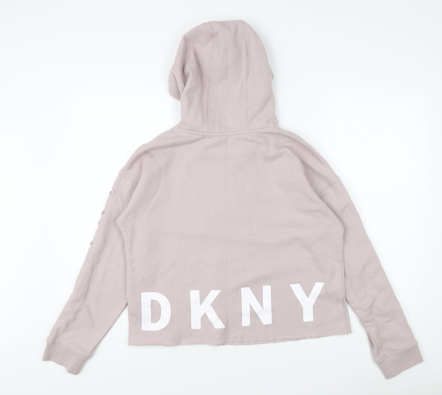 DKNY Women's Pink Pullover Hoodie, S, Casual, Logo Detail