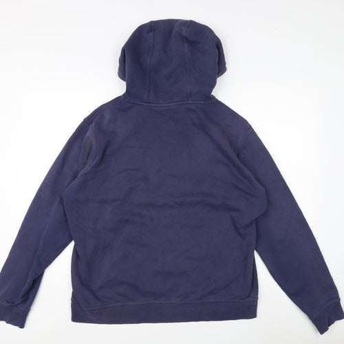 Nike Men's Blue Pullover Hoodie L with Logo