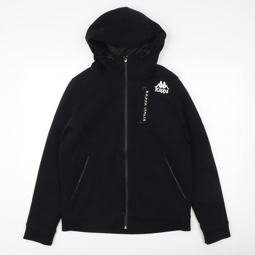 Kappa Men's Black Hooded Jacket, Size L, Casual Wear