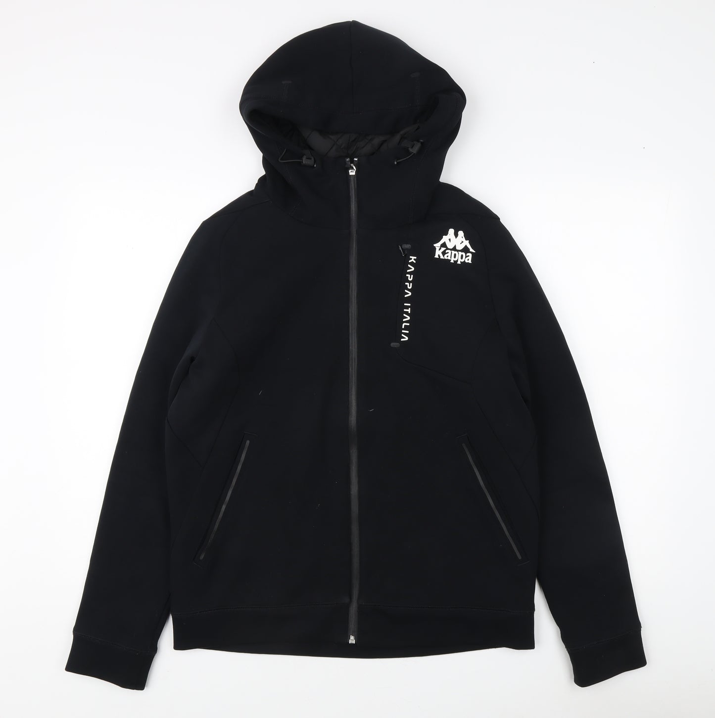 Kappa Men's Black Hooded Jacket, Size L, Casual Wear