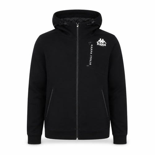 Kappa Men's Black Hooded Jacket, Size L, Casual Wear
