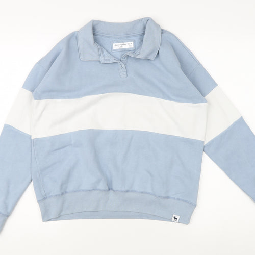 Abercrombie Kids Boys Blue & White Sweatshirt, Size 13-14