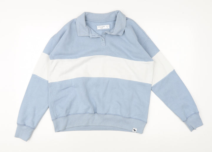 Abercrombie Kids Boys Blue & White Sweatshirt, Size 13-14
