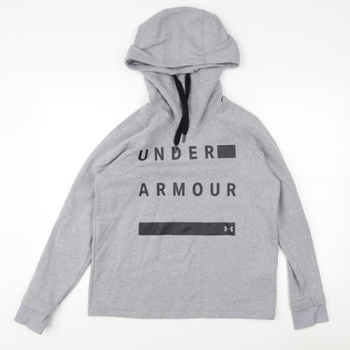 Under Armour Men's Grey Pullover Hoodie, Size S, Sports Style
