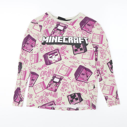 George Girls Multicoloured Minecraft Long Sleeve T-Shirt 10-11Y