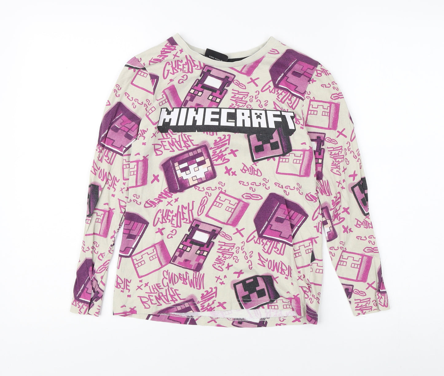 George Girls Multicoloured Minecraft Long Sleeve T-Shirt 10-11Y