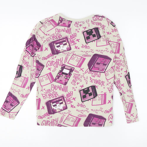 George Girls Multicoloured Minecraft Long Sleeve T-Shirt 10-11Y