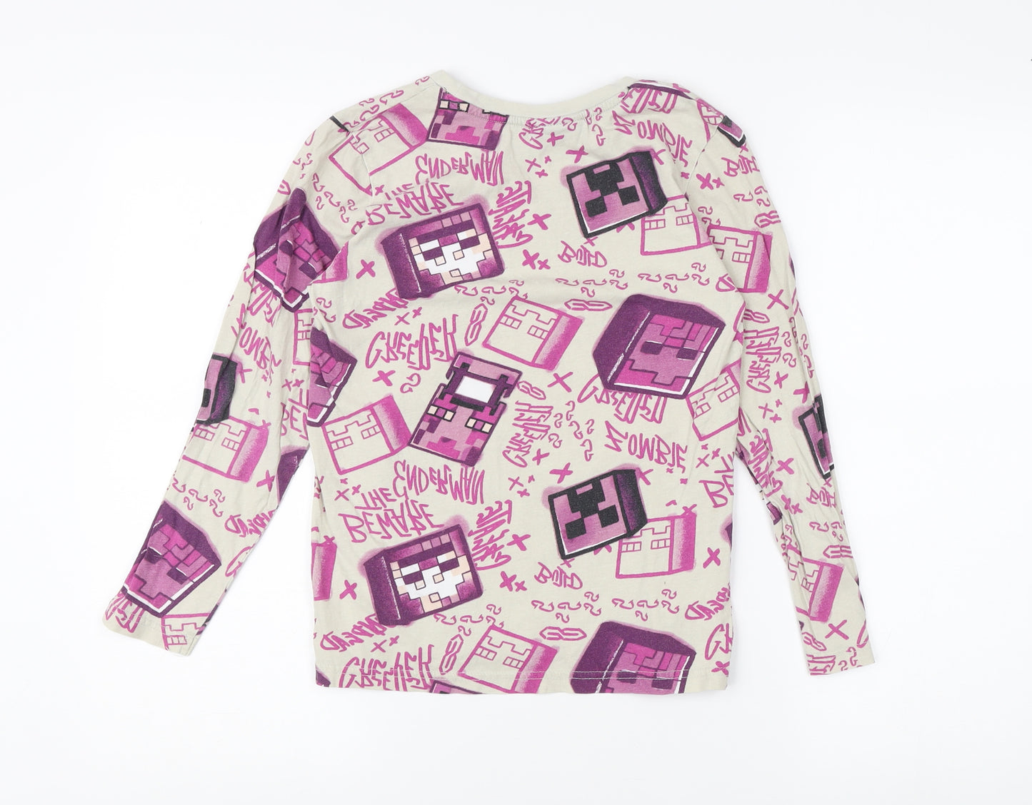 George Girls Multicoloured Minecraft Long Sleeve T-Shirt 10-11Y