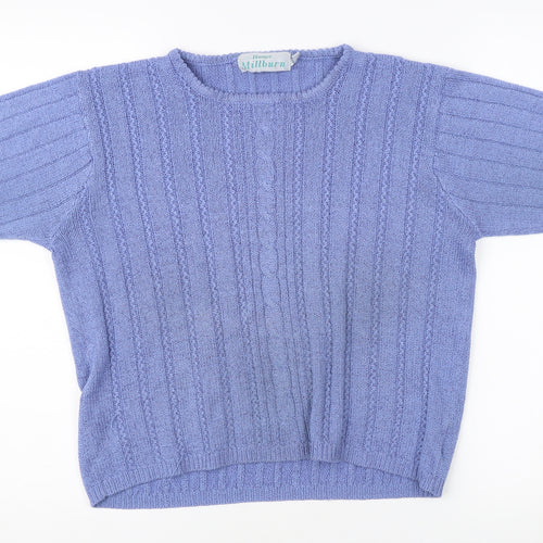 Honor Millburn Women's Blue Cable-Knit Jumper Size M