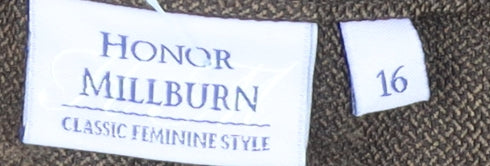 Honor Millburn Women's Brown Trousers Size 16